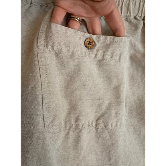 Havana Shirt Co. Men’s XXL Linen Blend Drawstring Pants Tan Relaxed Fit Casual - Picture 10 of 11